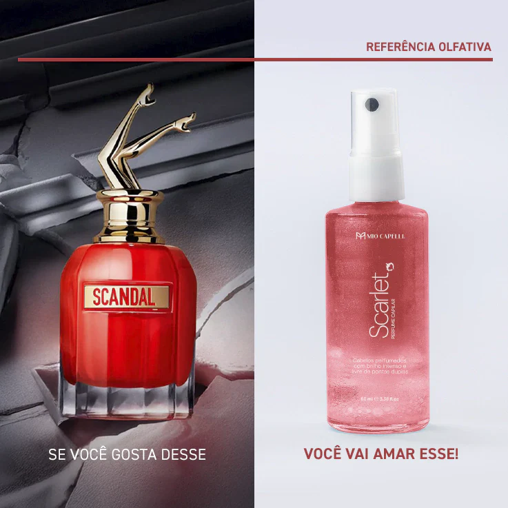 Perfume Capilar Scarlet 60ml (Inspirado no Scandal Jean Paul Gaultier) +  Brinco GRÁTIS - Image 4